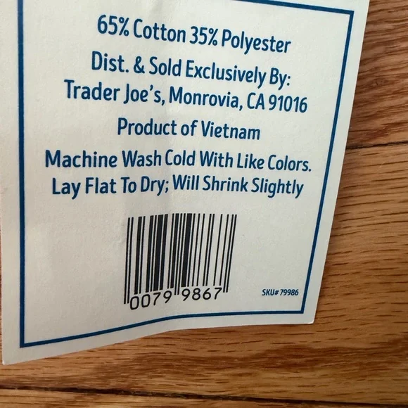 Trader Joe’s Mini Pastel Canvas Tote Bag Pink - Picture 3 of 4